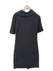 Vorschaubild 2 von Damen Strickkleid Grau Gr. 38/M Elegant Minimalistisch