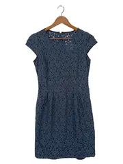 Vorschaubild 1 von Etuikleid Damen 38/M Blau Spitze Elegant Business Kleid