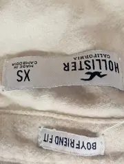 Vorschaubild 3 von Damen Hemdbluse 34/XS Beige Casual Boyfriend Fit Langarm