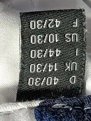 Vorschaubild 4 von Damen Stoffhose Gr. 40 L Blau Floral Muster Casual Modern