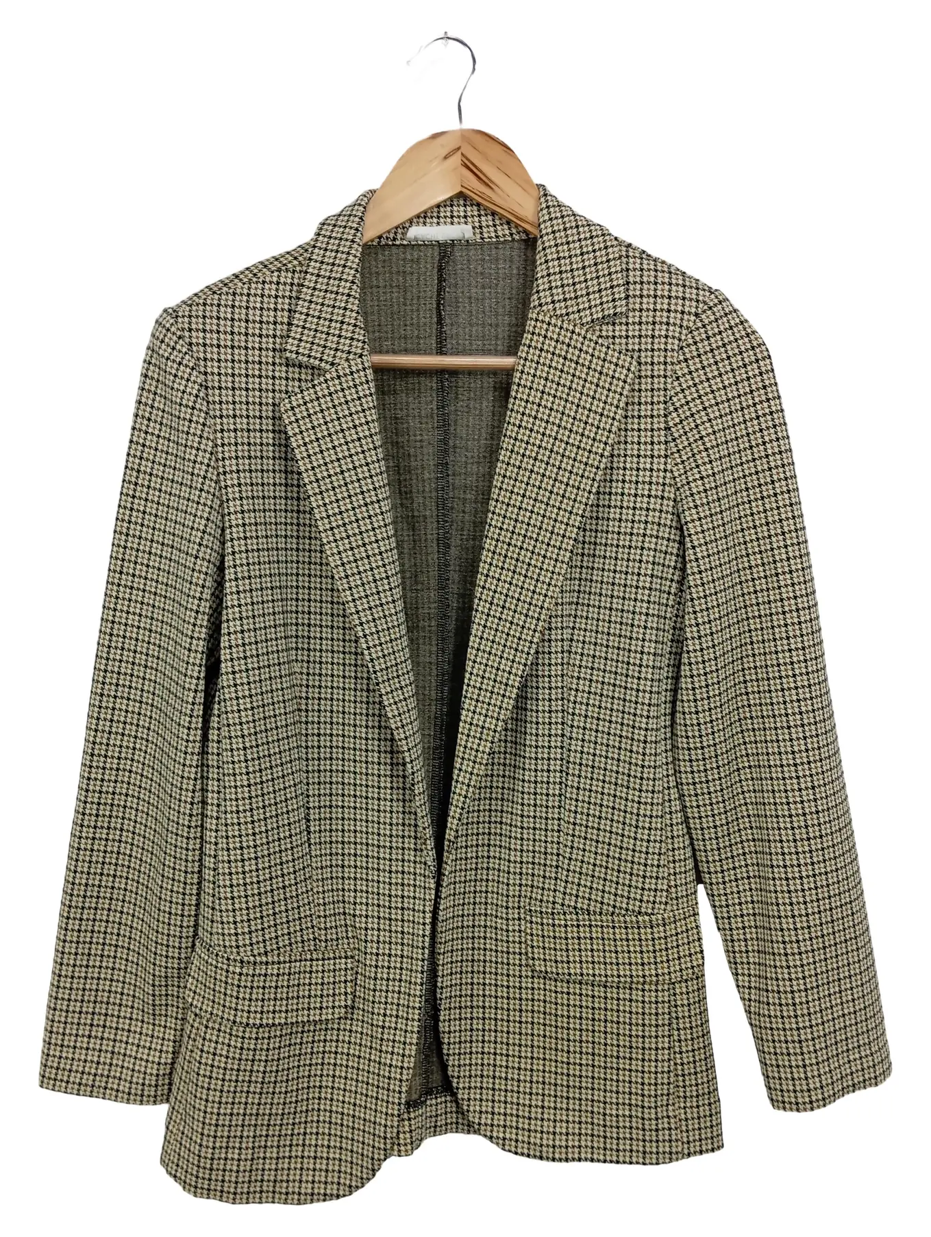 CACHE CACHE CACHé CACHé Damen Blazer Gr. 36/S Beige Kariert Klassisch Business Elegant