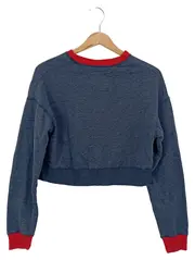 Vorschaubild 2 von Damen Sweatshirt Blau Gr. 34/XS Casual Sportlich Cropped Logo-Print