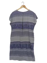 Vorschaubild 2 von Damen Blusenkleid Gr. 38/M Blau Gemustert Casual Vintage