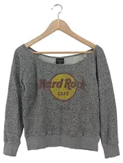 Vorschaubild 1 von Pullover Damen Grau Logo-Print Gr. 32/XS Casual Langarm