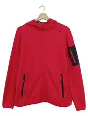 Vorschaubild 1 von Damen Fleecejacke Rot Gr. 42/XL Kapuze Sport Outdoor
