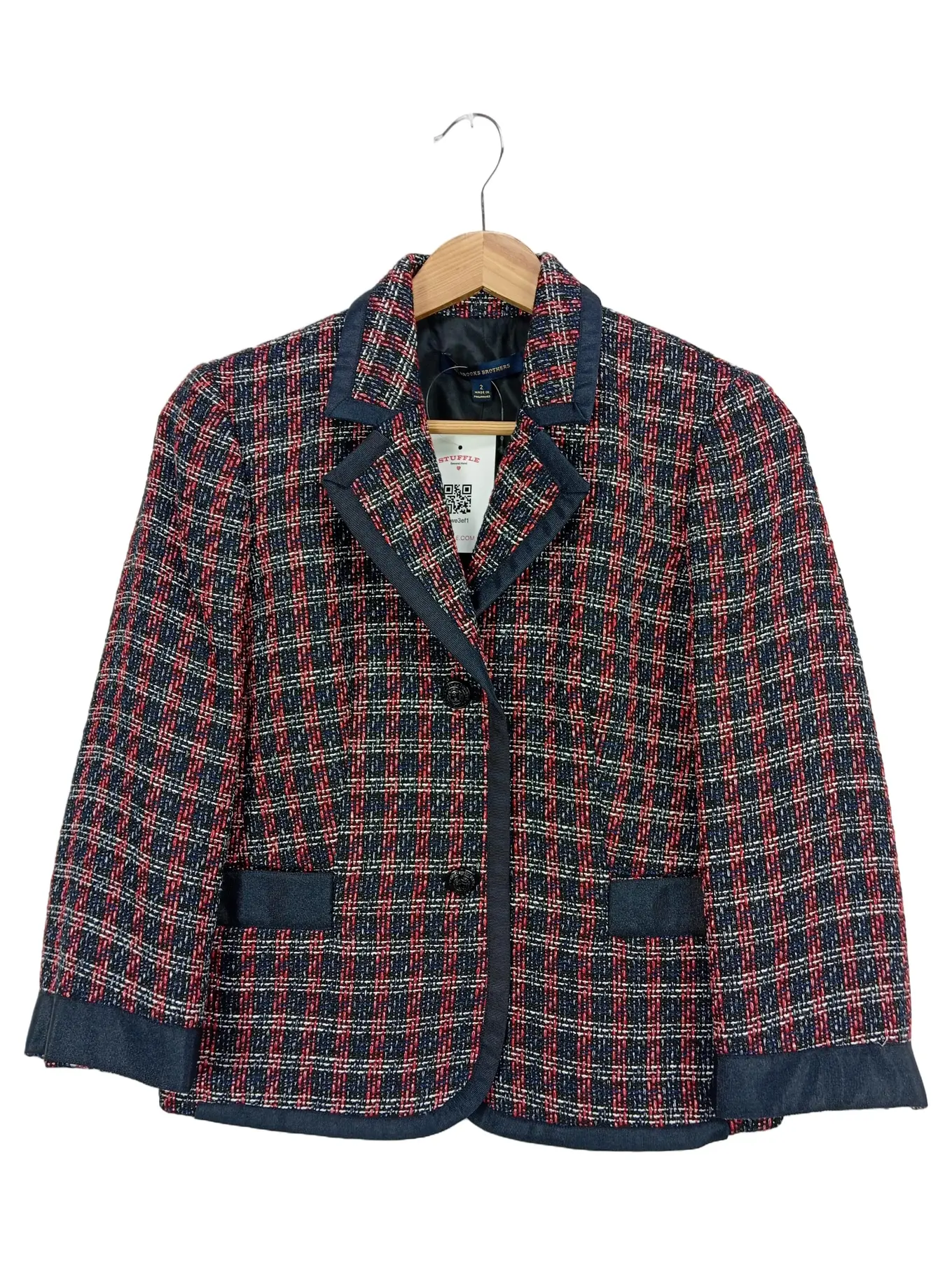 BROOKS BROTHERS Blazer Damen 34/XS Mehrfarbig Kariert Klassisch