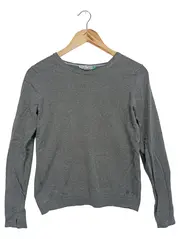 Vorschaubild 1 von Damen Pullover Gr. 34/XS Grau Melierter Baumwolle Klassisch Casual