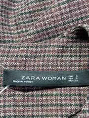 Vorschaubild 3 von Damen Hemdbluse Gr. 36/S Braun Kariert Klassisch Business Langarm