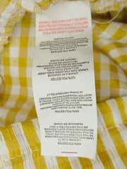 Vorschaubild 5 von Damen Sommerkleid Gr. 38/M Gelb Kariert Bohemian