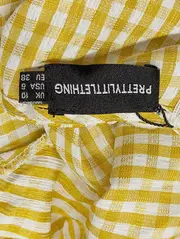 Vorschaubild 3 von Damen Sommerkleid Gr. 38/M Gelb Kariert Bohemian