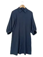 Vorschaubild 1 von Damen Blusenkleid Gr. 34/XS Blau Klassisch Elegant Hemdblusenkleid