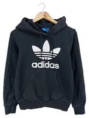 Vorschaubild 1 von Damen Kapuzenpullover Hoodie Schwarz Logo Gr. 32/XS Casual Sportlich