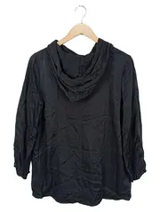 Vorschaubild 2 von Kapuzenpullover Damen 3/4 Arm Viskose Schwarz Gr. 38/M