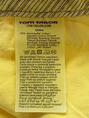 Vorschaubild 4 von Damen Stoffhose Chino Gr. 38 (M) Gelb Baumwolle Basic