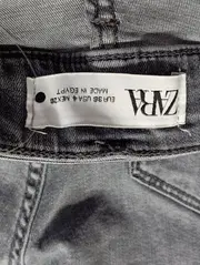 Vorschaubild 3 von Damen Jeans Slim Fit Grau Gr. 36 Ripped Fransen