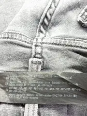 Vorschaubild 4 von Damen Jeans Slim Fit Grau Gr. 36 Ripped Fransen