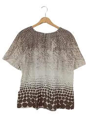 Vorschaubild 2 von Bluse Damen Braun Punkte Farbverlauf Casual Einheitsgröße