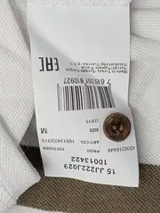 Vorschaubild 4 von Damen Poloshirt Gr. 38/M Casual Braun Gestreift Baumwolle