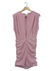Vorschaubild 2 von Etuikleid Damen Gr. 36/S Rosa Elegant Business Kleid gerafft