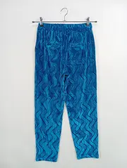 Vorschaubild 3 von . Damen Stoffhose XS 34 Blau Strukturmuster Casual Modern Hose