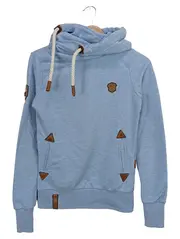 Vorschaubild 1 von Damen Kapuzenpullover Hoodie Blau Gr. 34/XS Casual Urban Streetwear