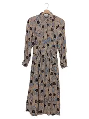 Vorschaubild 1 von Hemdblusenkleid Gr. 36 Viskose Vintage