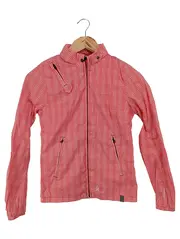 Vorschaubild 1 von Damen Jeansjacke Gr. 34/XS Rot Kariert Streetwear Vintage Casual