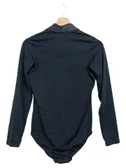 Vorschaubild 2 von Damen Body Gr. 34/XS Langarm Casual Blau Baumwolle Elasthan
