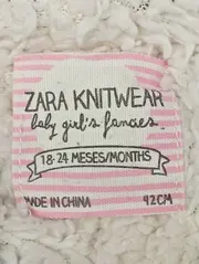 Vorschaubild 5 von Kinder Strickjacke Gr. 92 Grau Zopfstrick Kapuze Baby Mädchen