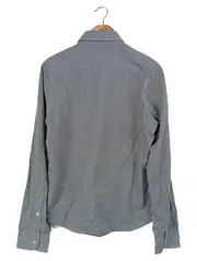 Vorschaubild 2 von Herren Freizeithemd Gr. M Blau Kariert Langarm Baumwolle