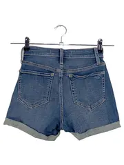 Vorschaubild 2 von Damen Jeans Shorts W23 Blau Distressed High-Rise Casual
