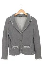 Vorschaubild 1 von Blazer Damen Grau Klassisch Vintage Baumwolle Gr. 34 XS