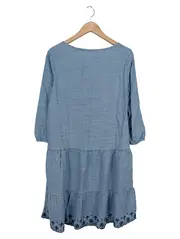 Vorschaubild 2 von Damen Freizeitkleid Gr. 36/S Blau Lyocell Bohemian Vintage