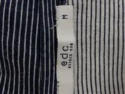 Vorschaubild 3 von Freizeitkleid Damen Blau Gestreift Gr. 38/M Baumwolle Midikleid