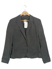 Vorschaubild 1 von Damen Blazer Gr. 38/M Grau Klassisch Business Baumwolle