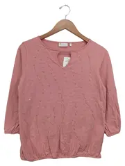 Vorschaubild 1 von Damen Sweatshirt Rosa Gr. 40/L Casual Stickerei Pailletten