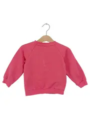 Vorschaubild 2 von Kinder Pullover Gr. 74 Rosa Sweatshirt Logo-Print Basic