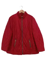 Vorschaubild 1 von Damen Steppjacke Gr. 40/L Rot Klassisch