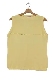 Vorschaubild 1 von Damen Pullunder Gr. 36/S Gelb Casual Basic Strick Weste Ärmellos