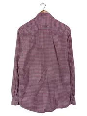 Vorschaubild 2 von Herren Freizeithemd Kariert Rot Gr. 48/M Casual Langarm Baumwolle