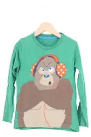 Vorschaubild 1 von Langarmshirt Kinder Gr. 92 Grün Affen Motiv Baumwolle Casual