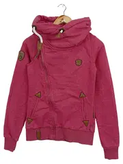 Vorschaubild 1 von Damen Sweatjacke Gr. 34/XS Rot Kapuze Reißverschluss Streetwear