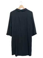 Vorschaubild 2 von Damen Blusenkleid Gr. 34/XS Schwarz Elegant Punkte Kragen