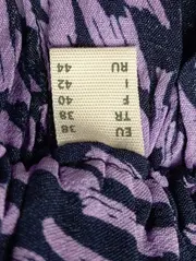 Vorschaubild 3 von Damen Faltenrock Gr. 38;M Lila Maxirock Viskose Abstrakt Elegant