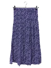 Vorschaubild 1 von Damen Faltenrock Gr. 38;M Lila Maxirock Viskose Abstrakt Elegant