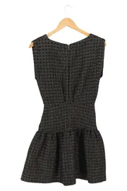 Vorschaubild 2 von Damen Cocktailkleid Gr. 34 XS Schwarz Strukturmuster Ärmellos Elegant
