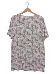 Vorschaubild 2 von Damen T-Shirt Gr. 42/44 Weiß Grafisch Casual Modern