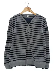 Vorschaubild 1 von Kinder Pullover Gr. 164 Grau Gestreift Langarm Casual