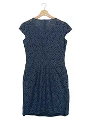 Vorschaubild 2 von Damen festliches Kleid Gr. 38/M Blau Spitze elegant