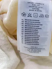 Vorschaubild 5 von Damen Pullover Gr. 32/XXS Beige Casual Basic Baumwolle Kaschmir